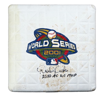 Derek Jeter 2001 World Series Game Used and Signed Base (MLB Authenticated)